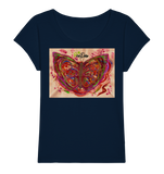 PicoDoro - Fashion Print Damen Organic Slub T-Shirt - "Butterflystar"