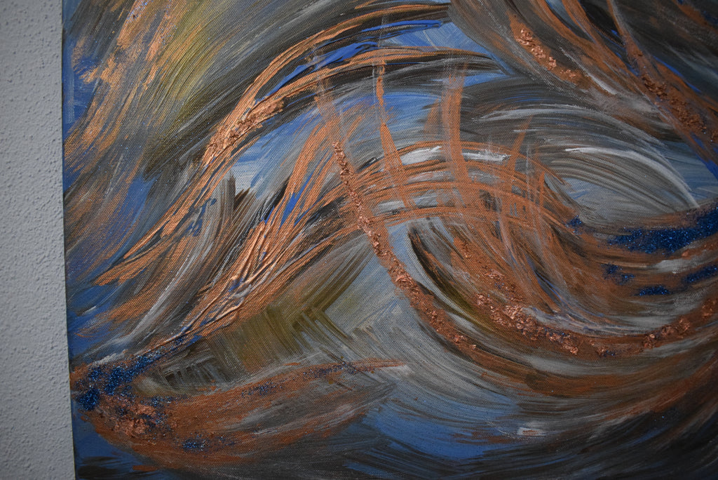 PicoDoro – Acryl – Gemälde / Collage – "Riesiger Sandsturm"