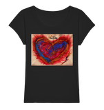 PicoDoro - Fashion Print Damen Organic Slub T-Shirt - "Heartbeat"